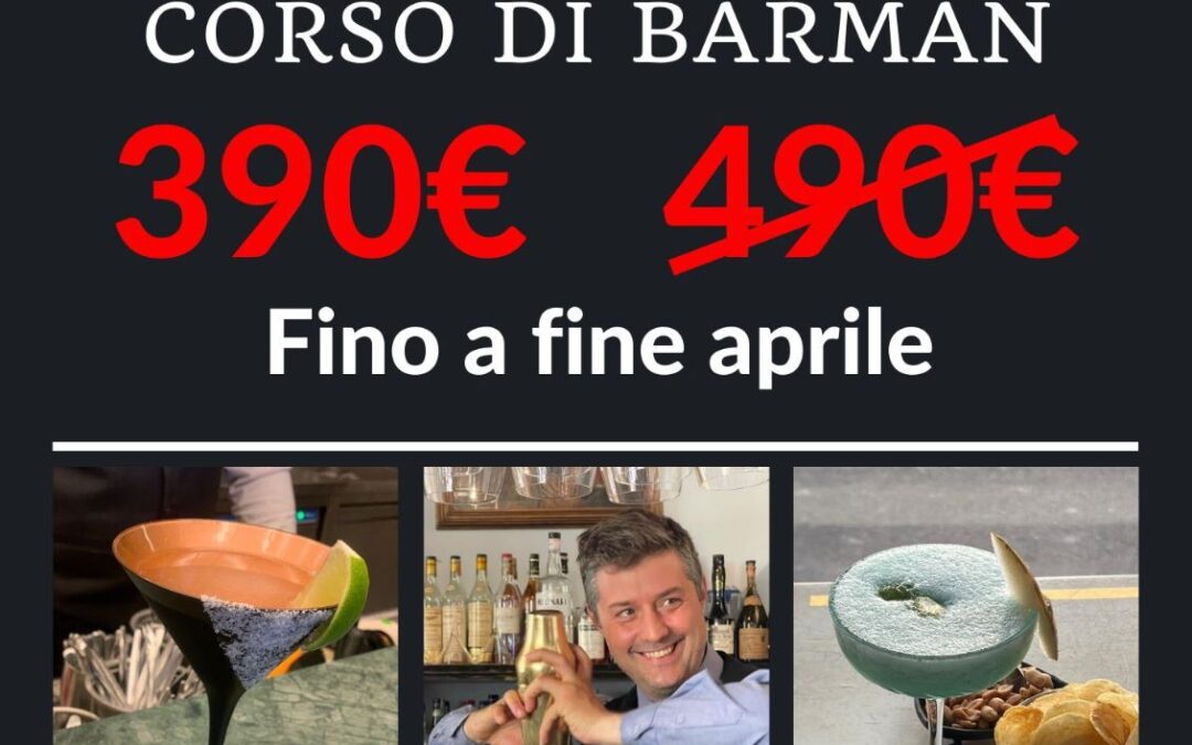Corso di Barman a 390,00 Euro