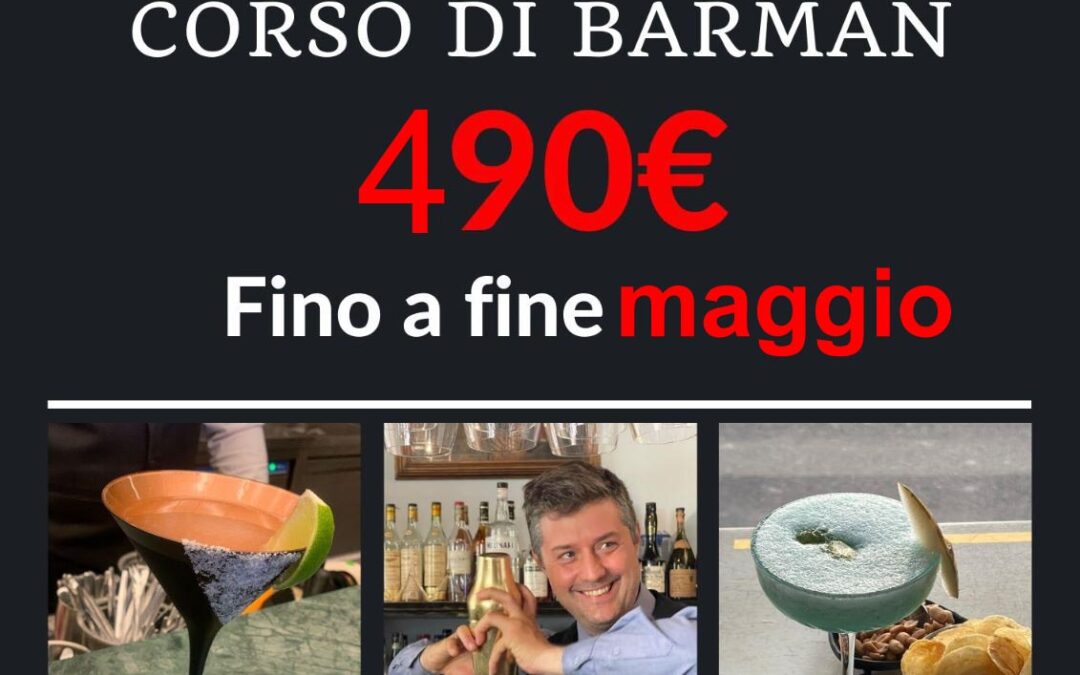 Corso di Barman completo a 490,00 Euro